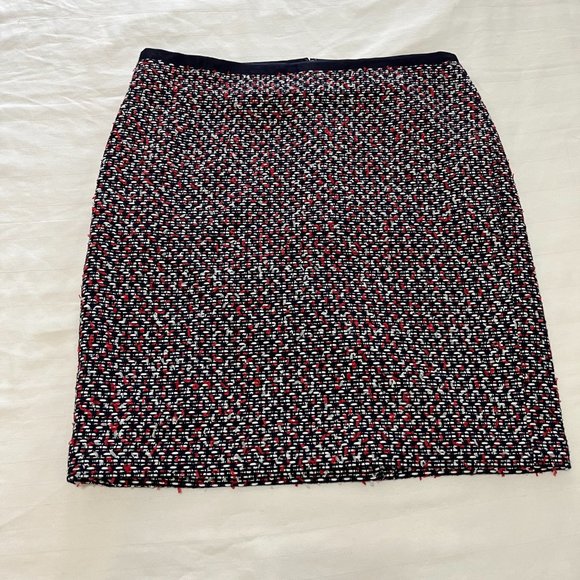 NWOT Talbots Red White & Blue  Tweed Skirt Size 14P - Picture 3 of 6